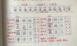 姓氏歌一年级下册有几个自然段 姓氏歌课文一年级